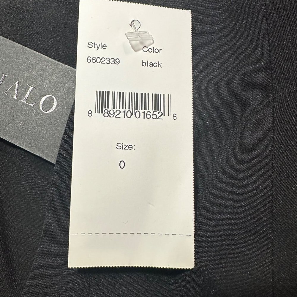 Black Halo Maricopa Puff Sleeve Cocktail Dress Size 0 Black Belted - Picture 7 of 8